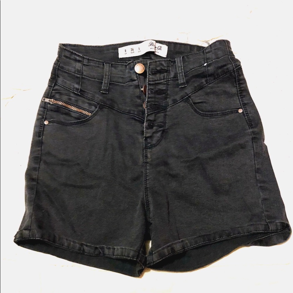 denim co. High waisted dark gray  jean shorts 26W